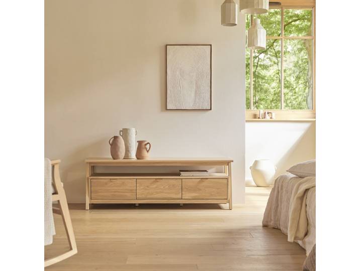 TV-Bank aus Eichenholz 150 Pola - Natur