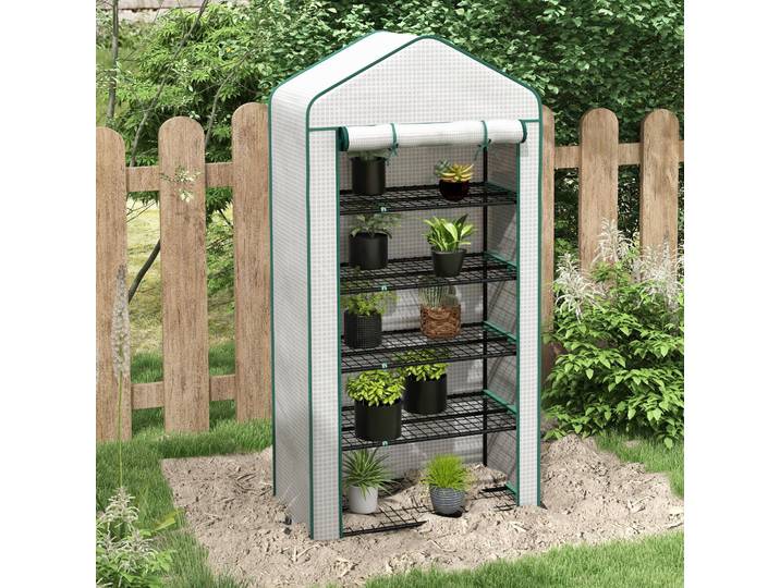 Outsunny Serre 5 Niveaux PE Renforcé 90x49x193 cm