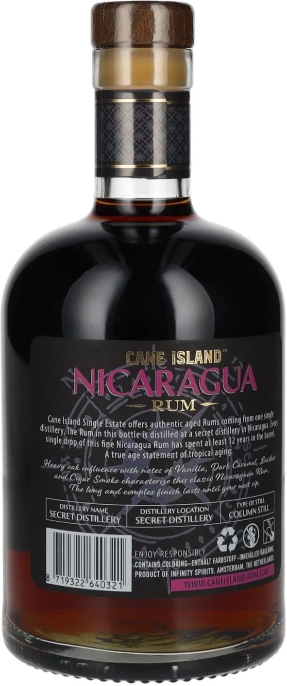 Cane Island Rum Cane Island NICARAGUA 12 Years Old Single Estate Rum 43% Vol. 0,7l