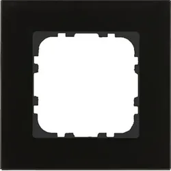MDT Glasrahmen 1-fach für 55 mm Programme, Schwarz BE-GTR1S.01S