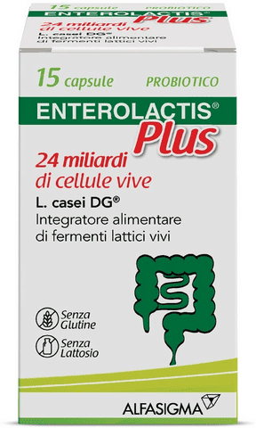Enterolactis Plus Integratore Fermenti Lattici Vivi e Probiotici 15 Capsule