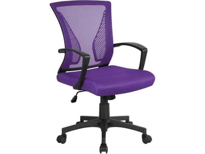 Chaise de Bureau Yaheetech - Violet - Ergonomique - Inclinable - Hauteur Réglable