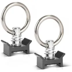 Stahlwerk, Spanngurt + Ladungssicherung, Zurrschienen 2er Set mit Zurrösen 30 cm Aluminium Airlineschiene