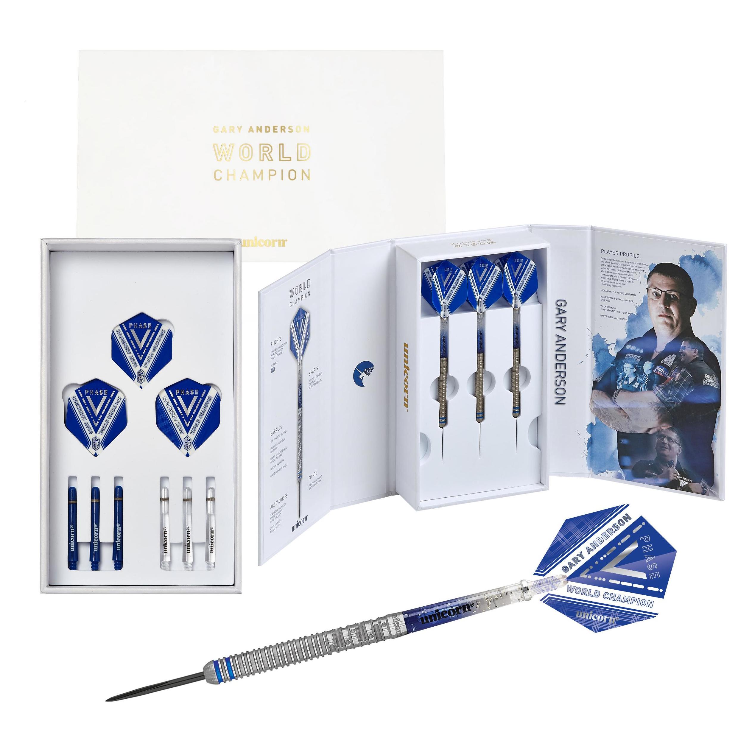Unicorn Phase 5 World Champion Gary Anderson Steel Dart Presentation Box (23 g) (B099KHJXGS)