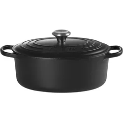 Le Creuset Ovaler Bräter Signature 29cm - schwarz