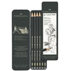 Faber-Castell 6er-Etui Bleistifte »CASTELL 9000« grün