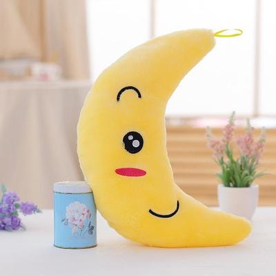 Snug & Styled Glow In The Dark Moon Plush Pillow Soft Light Up Stuffed Animal For Kids And Girls yellow Moon