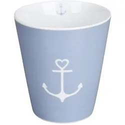 Krasilnikoff Happy Mug Anchor, 330 ml, Dusty Blue