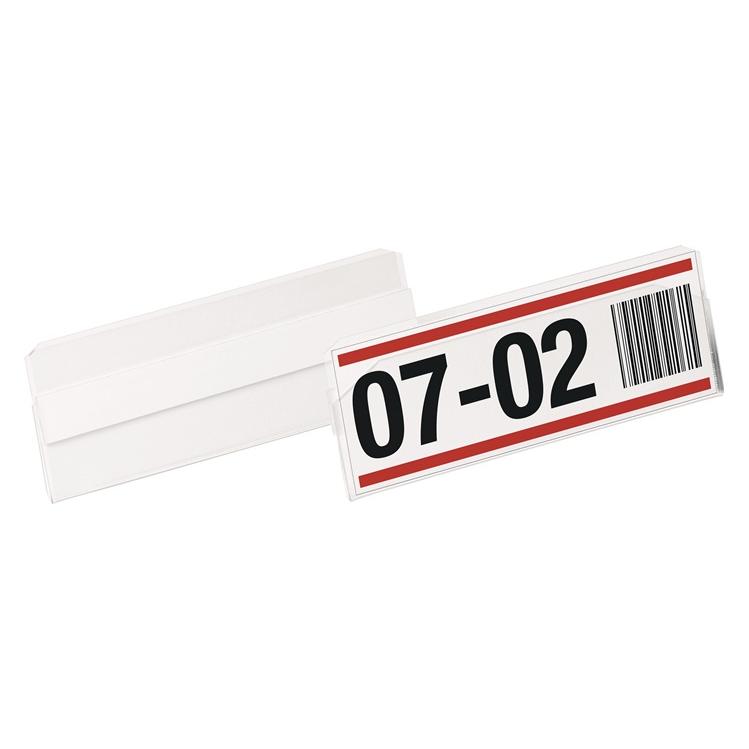 Durable Etikettentasche HARD COVER selbstkleben 100x38mm 10S (118019)