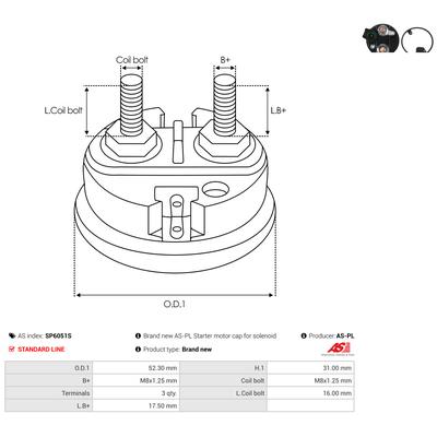 AS-PL Reparatursatz, Starter sp6051s