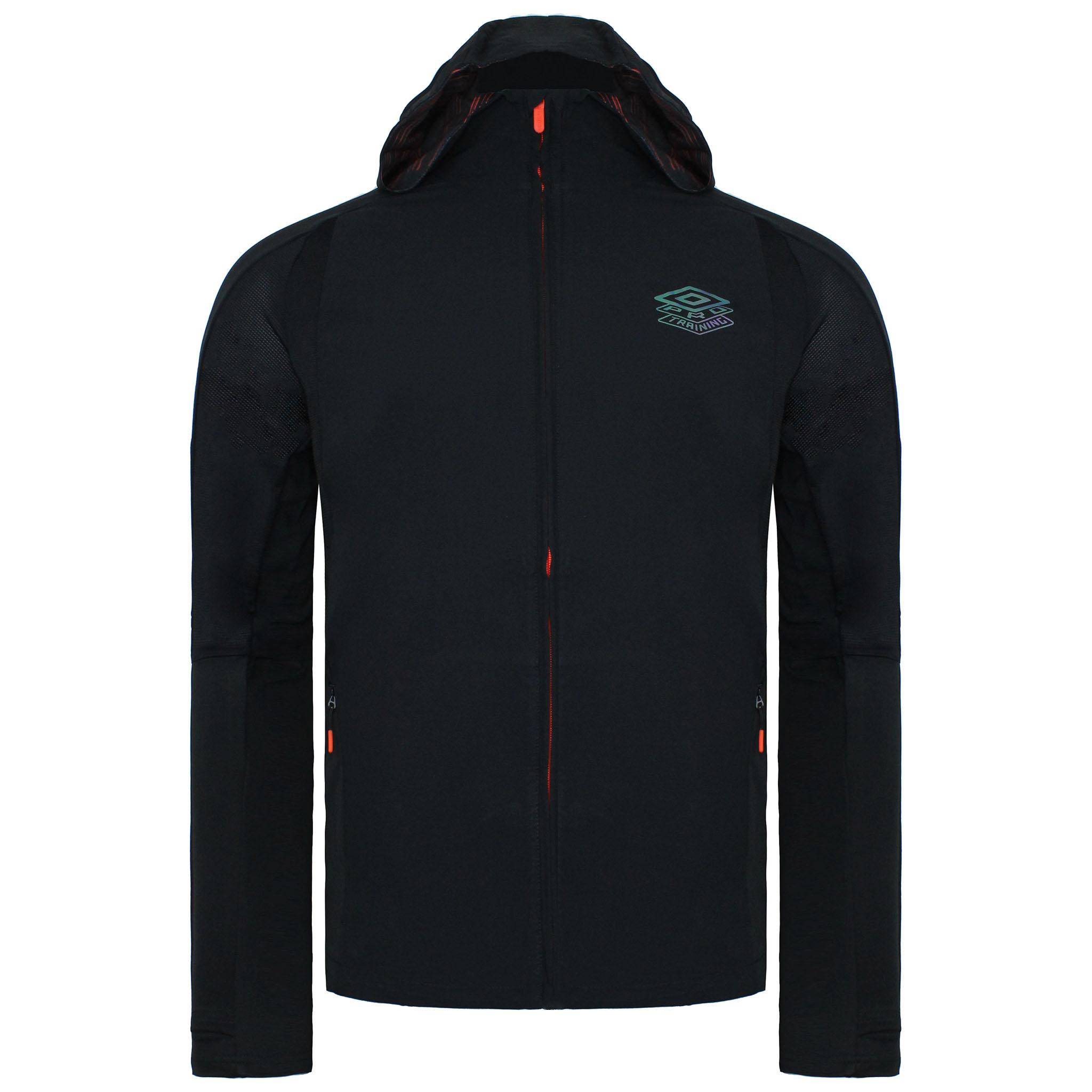 Umbro Langarm Zip Up Black Pro Training Herren Elite Hybridjacke 65840g CMM
