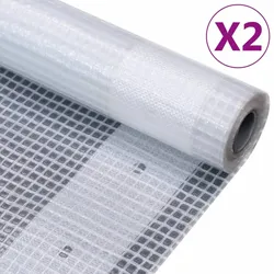 vidaXL Gitter-Abdeckplanen 2 Stk. 260 g/m2 2x10 m Weiß