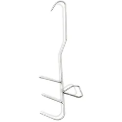 Fischhaken zum Räuchern - Edelstahl - 25cm - Drei Haken