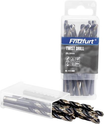 FRITZFURT 1111-3550 Metall-Spiralbohrer 10teilig 5.5mm Gesamtlänge 93mm korrosionsbeständig DIN 338 Dreiflächenschaft 10St.