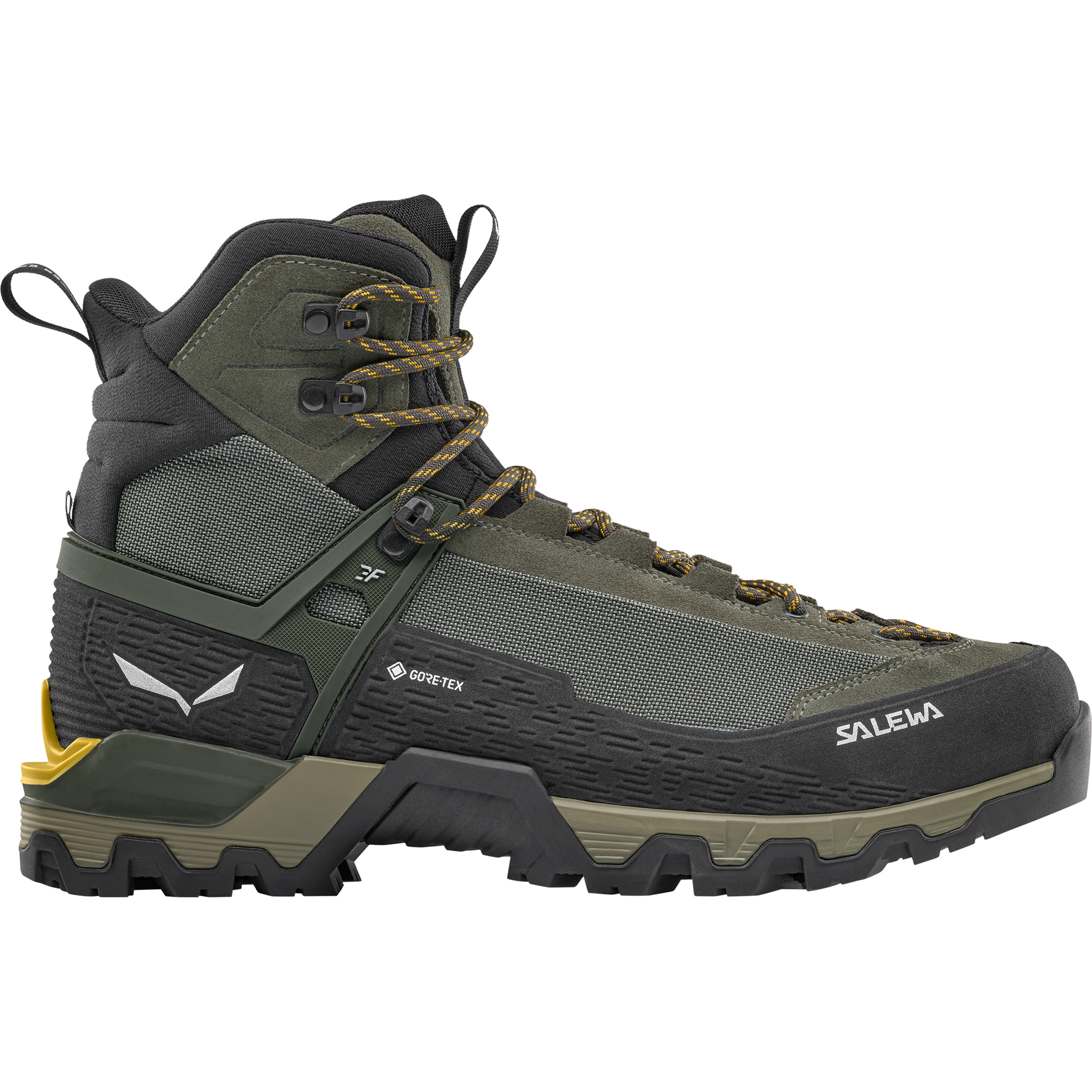Salewa MTN Trainer 3 Tech Mid GTX Herren Bergstiefel & Expeditionsstiefel gruen Größe 44.5 Bergsteigen | Hochtour Wasserdicht