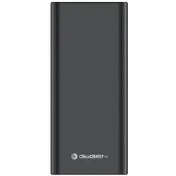 GoGen Powerbank Power Bank 10 000 mAh PB100008B czarny (10000 mAh), Powerbank, Schwarz