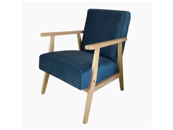 Sepro Meble Sessel Granatowy Retro, Blau, 59x76x67 cm, Wohnzimmer, Sessel, Polstersessel