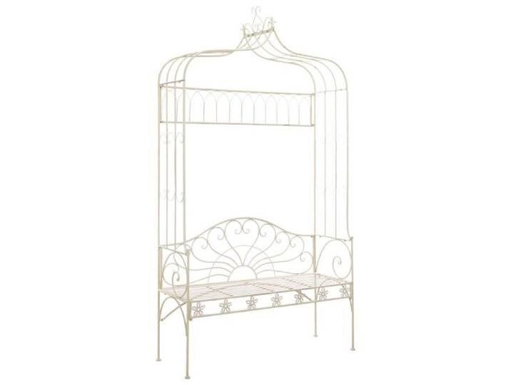 SALE 2026  Banc de jardin Blanc - Banc de jardin 122cm Fer Blanc antique PRO624619756