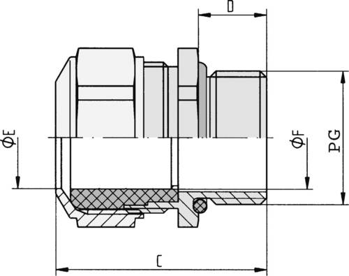 LAPP 52032520 Kabelverschraubung PG9 Nickel Nickel 5St.