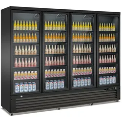 Wimar Gastro Getränkekühlschrank Kühlschrank Gewerbekühlschrank 2000l 4 Türen 2500x705x2050mm | + GT24 Geschirrtuch