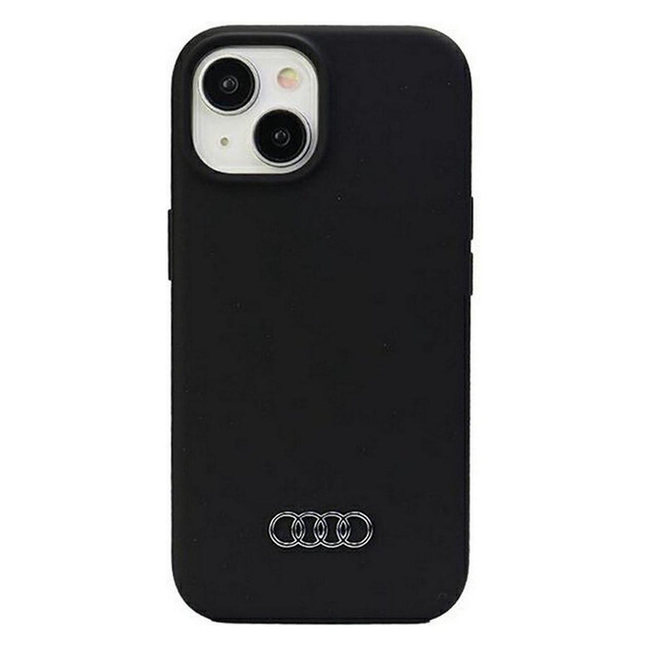 Audi Silicone Case iPhone 15 Plus 6.7" czarny/black hardcase AU-LSRIP15M-Q3/D1-BK (Apple iPhone 14 Plus, Apple iPhone 15 Plus) (1687865200)