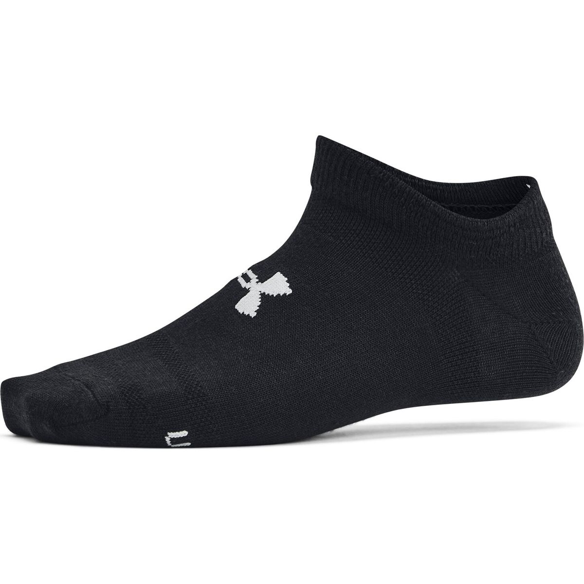 Under Armour Yth Essential No Show 6pk black halo gray (004) XS 1382610-004-XS