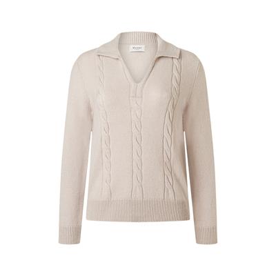 Strickpullover MAERZ MUENCHEN "Maerz Muenchen 331700 Strickpullover Damen Bekleidung", Damen, Gr. 40, beige, 100% Schurwolle, Pullover Strickpullover