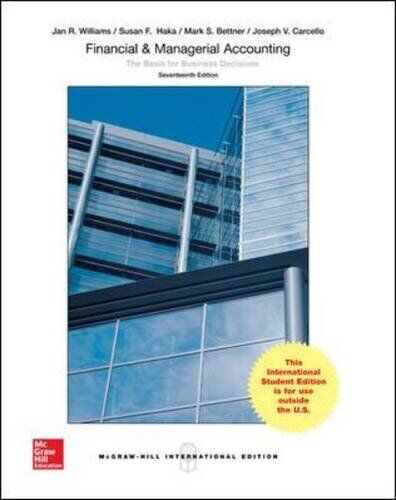 Williams, Jan R. - Financial and Managerial Accounting - Preis vom 11.10.2026 03:10:56 h