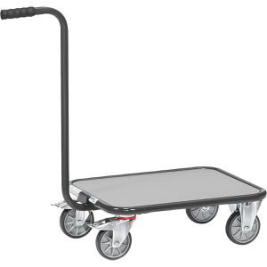 Fetra Transportroller 1161-7016 Grey Edition, mit Griff, 600 x 500mm, mit Bremse, Tragkraft 250kg