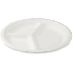 Teller (Zuckerrohr-Bagasse) 3-geteilt Ø26cm