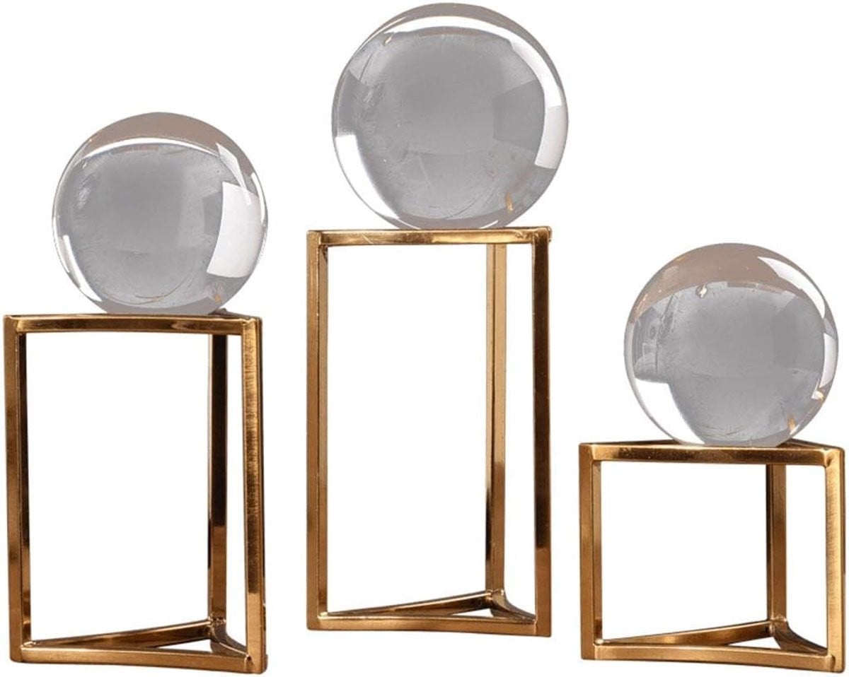 Kristallen Glazen Bol Decoratie Ornament in Transparant met Europees Minimalistisch Ontwerp
