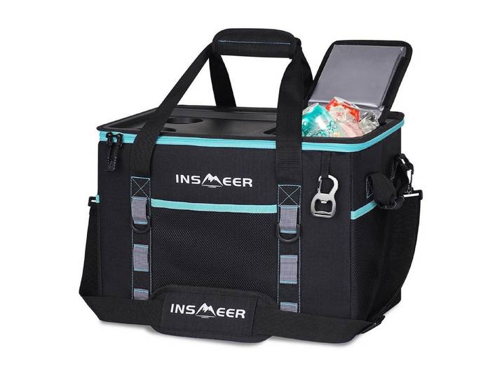 LuxusKollektion Kühltasche Kühltasche 40L 60 Dosen Isoliertasche Öffner Camping Eisen