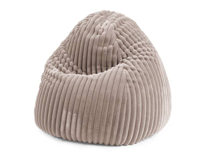 Sitzsack BeanBag RAYA XL Braun/Taupe Kunstfell 70 x 110 x 70cm