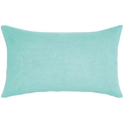 Dekokissen PAD "LOOPY", grün (mint, unifarben), B:28cm L:48cm, Baumwolle, Dekokissen_Sitzkissen_Kissenhüllen, frottee look