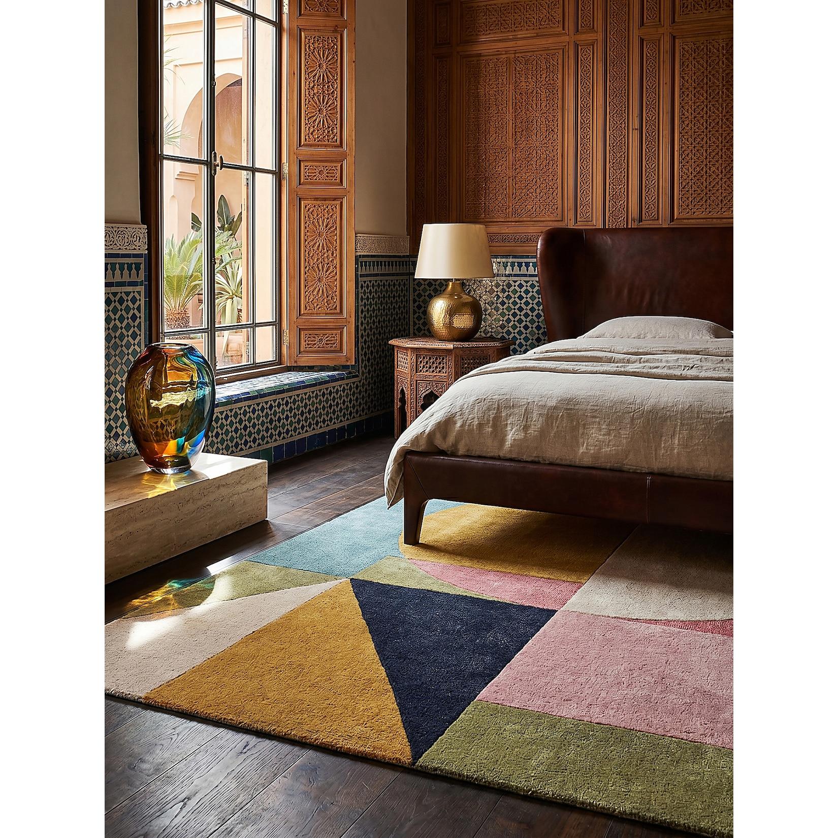 Wollteppich handgeschnitzt Bunt 120 x 170 cm - DEBEN Kadima Design