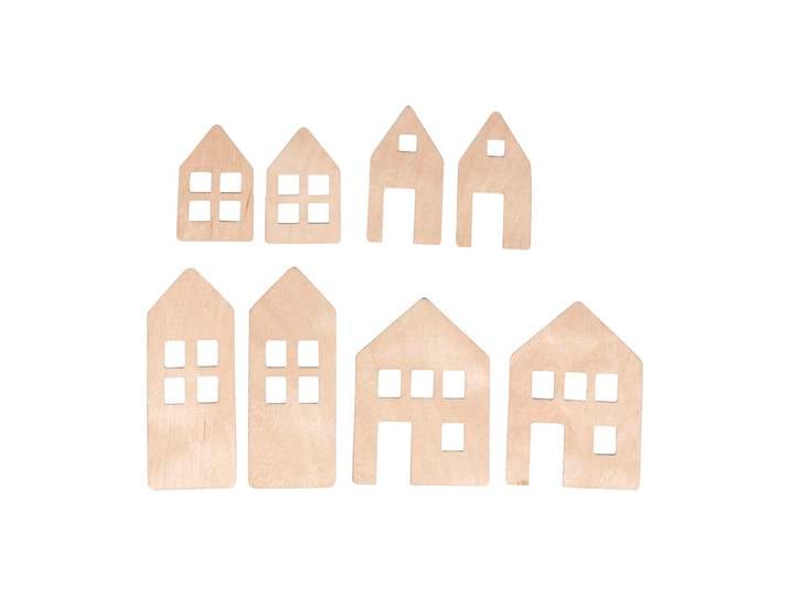 Furnierholz Lichthäuser, 5,5-10cm, Stärke 1mm, SB-Btl. 8Stück
