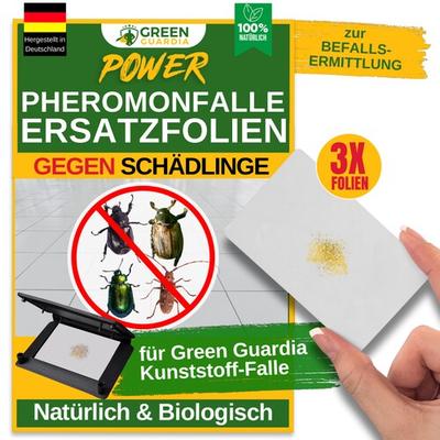 Green Guardia Pheromon-Lockstoff Ersatzfolien für Klebefallen (3x Stück): Silberfische