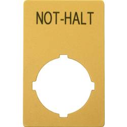 Eaton M22-XZK1-D99 121089 Bezeichnungsschild für NOT-AUS (B x H) 33 mm x 50 mm NOT-HALT Gelb 1 St. Piece