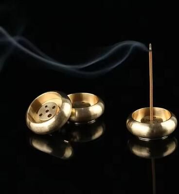 Inspire Select Alloy Lotus Style Incense Burner Plate Premium Stick Holder & Buddhist Censer 2