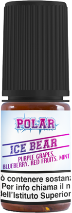 TNT Vape Ice Bear Polar Liquido Pronto 10ml Uva Mirtillo Frutti Rossi Menta Ghiaccio