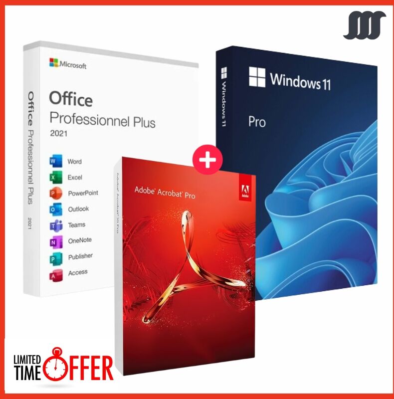 Exclusive Bundle: Office 2021 + Windows 11 Pro + Adobe Acrobat 2021