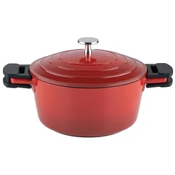Kelomat Schmortopf m. D. 20cm, 2.7L, Pfanne + Kochtopf, Rot