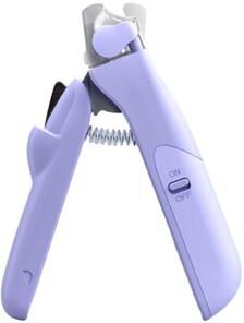 Happy Pet Pantry Premium LED Pet Nail Clipper With Splash Guard & Ergonomic Spring Action Pet Nail Trimmer purple