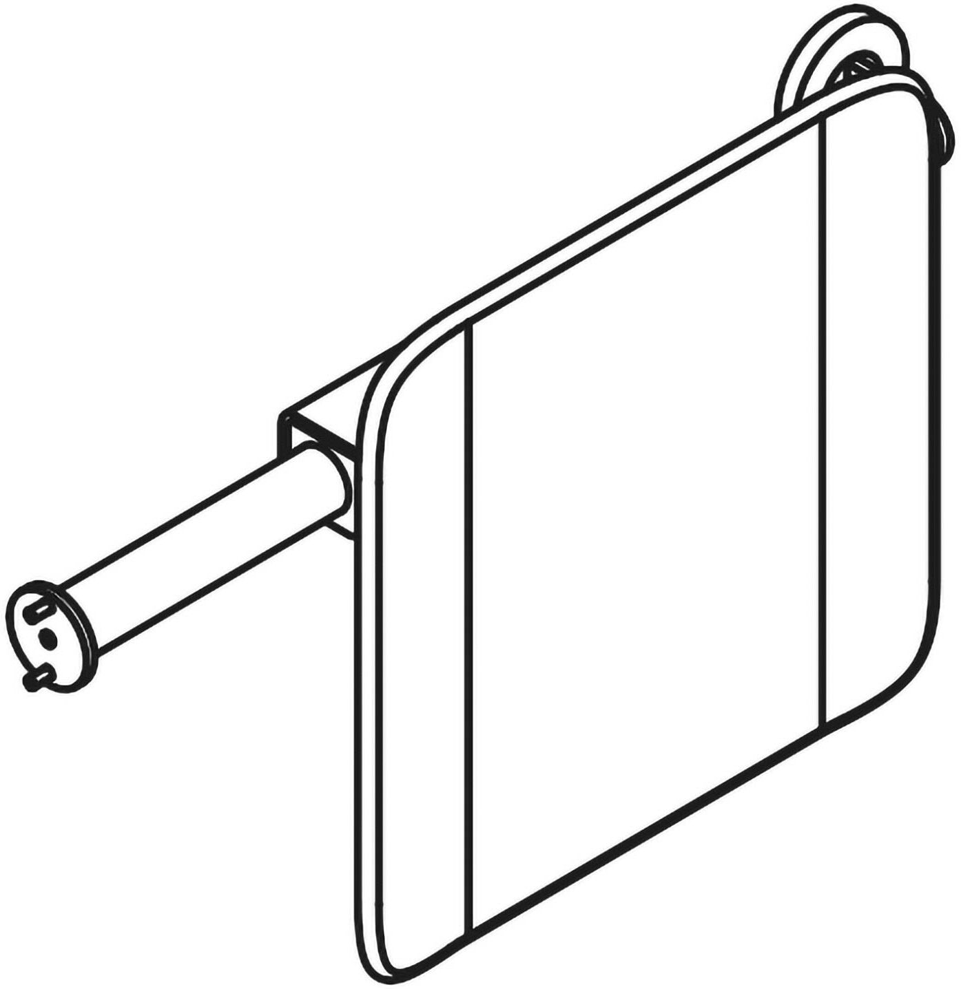 HEWI System 900 Rückenstütze Design A rechts, Achsmaß verstellbar, schmal