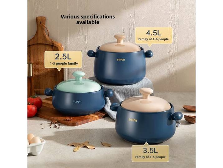 Casserole en céramique SUPOR, résistante aux hautes températures, anti-fissures, pour riz et herbes médicinales