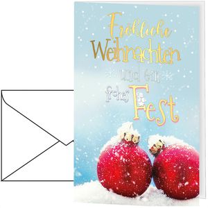 Böttcher-AG Weihnachtskarte 99sk5946, sortiert, 115 x 175 mm, Klappkarte, mit Umschlag, 1 Stück