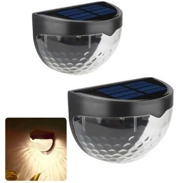 Uplift Picks Solar Fence Wall Lights For Elegant Garden Path And Terrace Ambience black Warm Light 6 Pcs