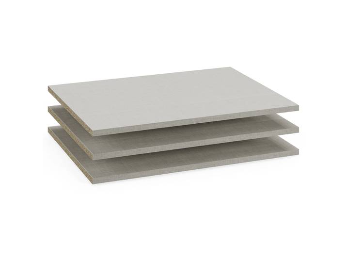 Einlegeboden - 48er Tiefe 66cm Beige 3er Set Spanplatte, lackiert