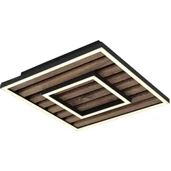 Deckenlampe Deckenleuchte Panel Holzlampe Wohnzimmerlampe 2 Stufen LED L 30 cm
