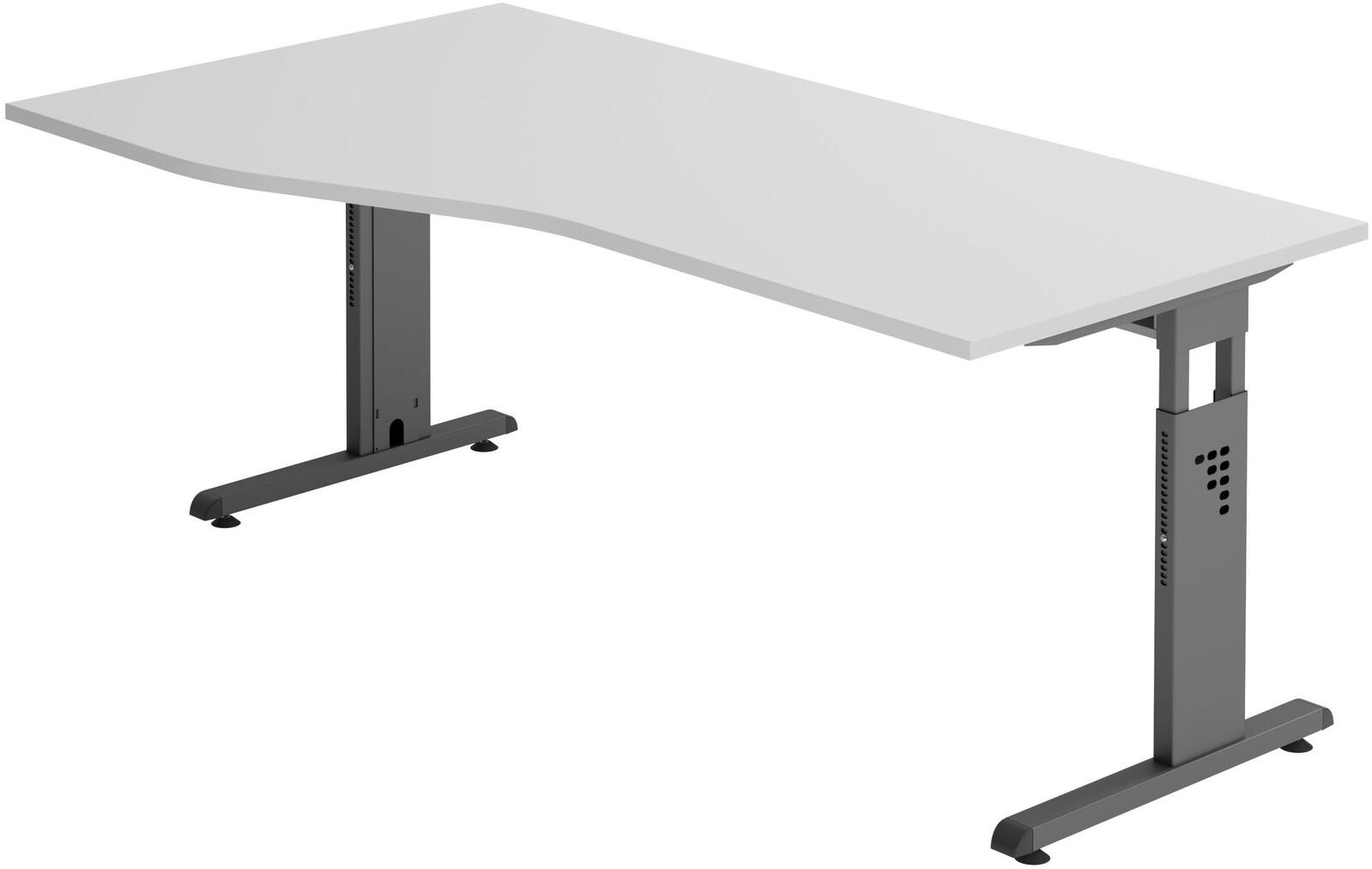 HAMMERBACHER VOS18/5/G höhenverstellbarer Schreibtisch 65 - 85 cm Grau / grafit